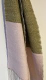 Handwoven Alpaca Scarf – Pink and Green